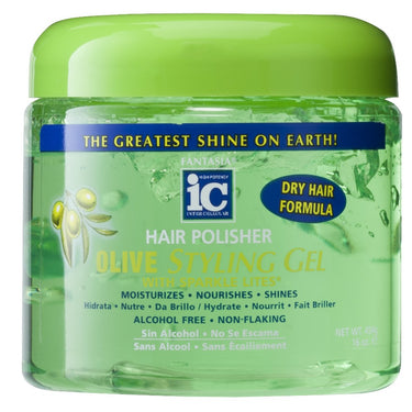 Fantasia IC Olive Styling Gel with Sparkle Lites – 16 oz - ANNS BEAUTY SUPPLY